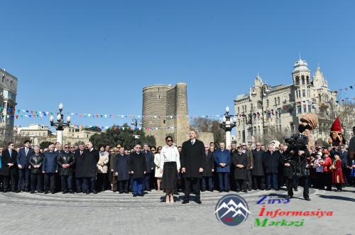 Prezident İlham Əliyev Novruz bayramı münasibətilə ümumxalq şənliyində işti ...